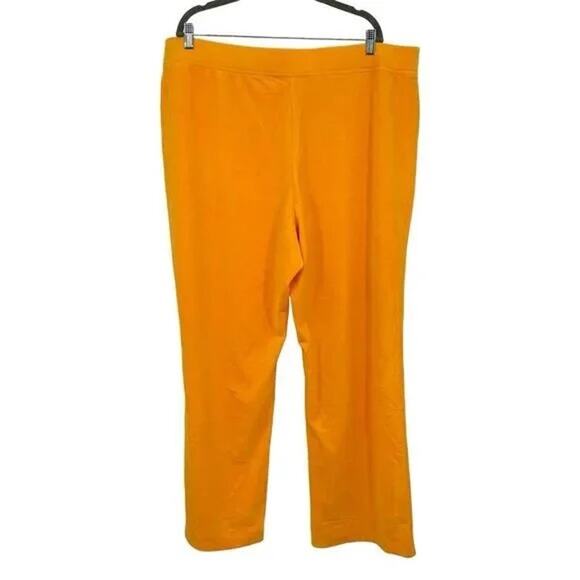 Juicy Couture Velour Yellow Gold High-Rise Straight-Leg Pants Size 2X NWT - Picture 1 of 16